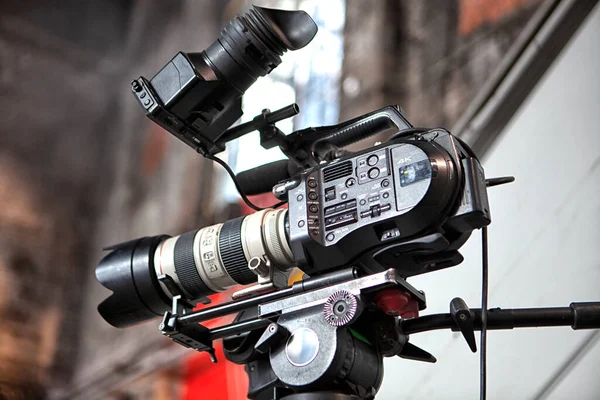 Przemysł Filmowy Szczegóły Dotyczące Kamery Wideo Nadawanie Nagrywanie Aparatem Cyfrowym — Zdjęcie stockowe