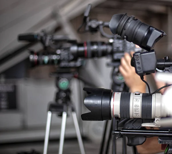 Industria Cinematografica Dettaglio Della Videocamera Trasmissione Registrazione Con Fotocamera Digitale Immagini Stock Royalty Free