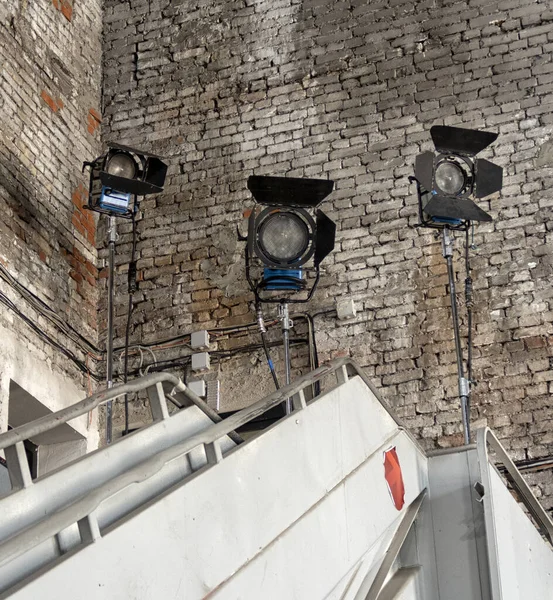 Film Industry Lighting Equipment Used Filming Concert — Stock Photo, Image