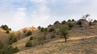 Görünüm dağ aralıkları, Kırım'da, yaz tatili