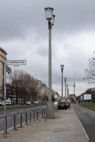 Pohled na televizní věž, Friedrichshain — Stock fotografie