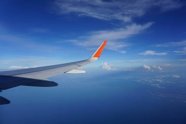 Alta Altitude Sobre Crimeia Nuvens Uma Janela Avião — Fotografia de Stock