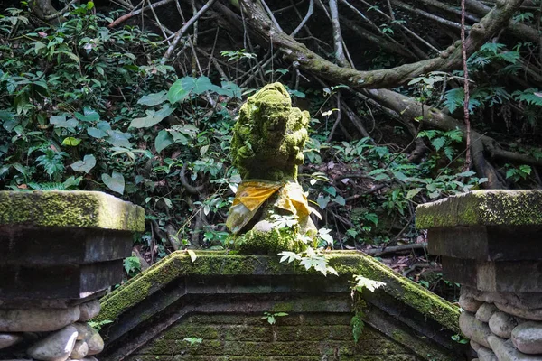 Standbeeld in Sacred Monkey Forest, Ubud, Bali, Indonesië — Stockfoto