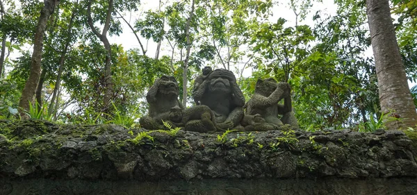 The three wise monkey, three mystic apes sculpture