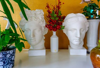 Apollo'nun başının heykeli. Adam. Heykel. Kafa.