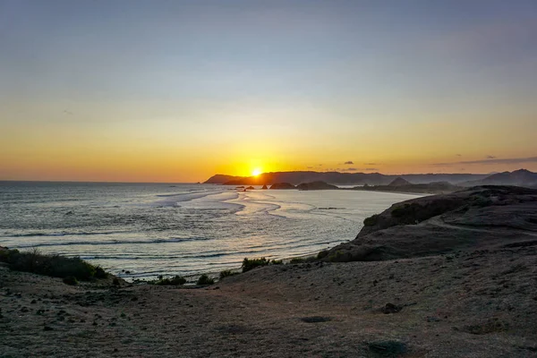 stock image Scenic sunset view at Merese hill, Lombok island, Indonesia.