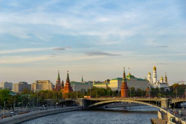 Moskova Kremlin 'e. Nehir manzarası