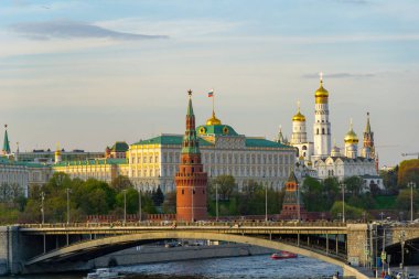 Moskova Kremlin 'e. Nehir manzarası