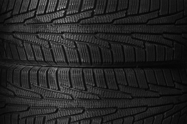 machine tires macro embossed tracks