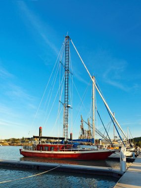 Mavi Gökyüzü Deniz Marina Vista.