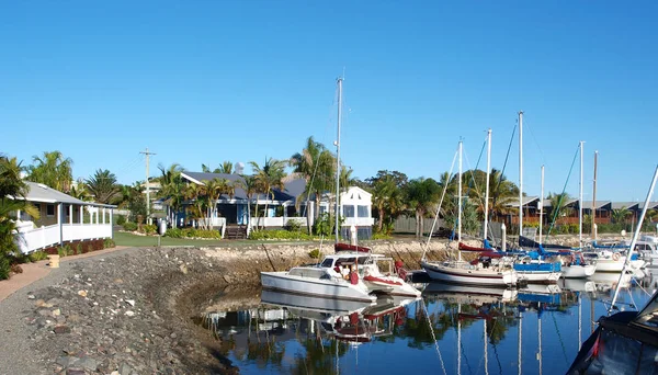 Tropical Marina Landscape View. Tin Can Bay. — Stock Photo, Image