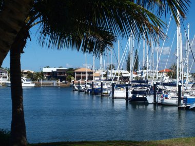  Deniz Marina sahnesi. Mooloolaba.