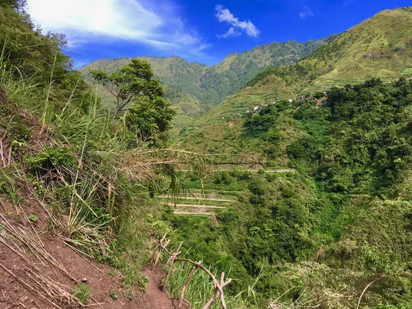 Καταπράσινα Βουνά Στην Επαρχία Ιφουγκάο Φιλιππίνες — Φωτογραφία Αρχείου