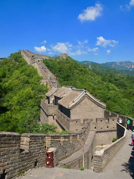 Dinding Besar Cina Pada Hari Yang Cerah Foto Yang Sangat — Stok Foto