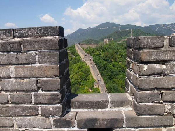 La grande muraille de Chine vue des pierres du patrimoine mondial, nouvelle perspective — Photo