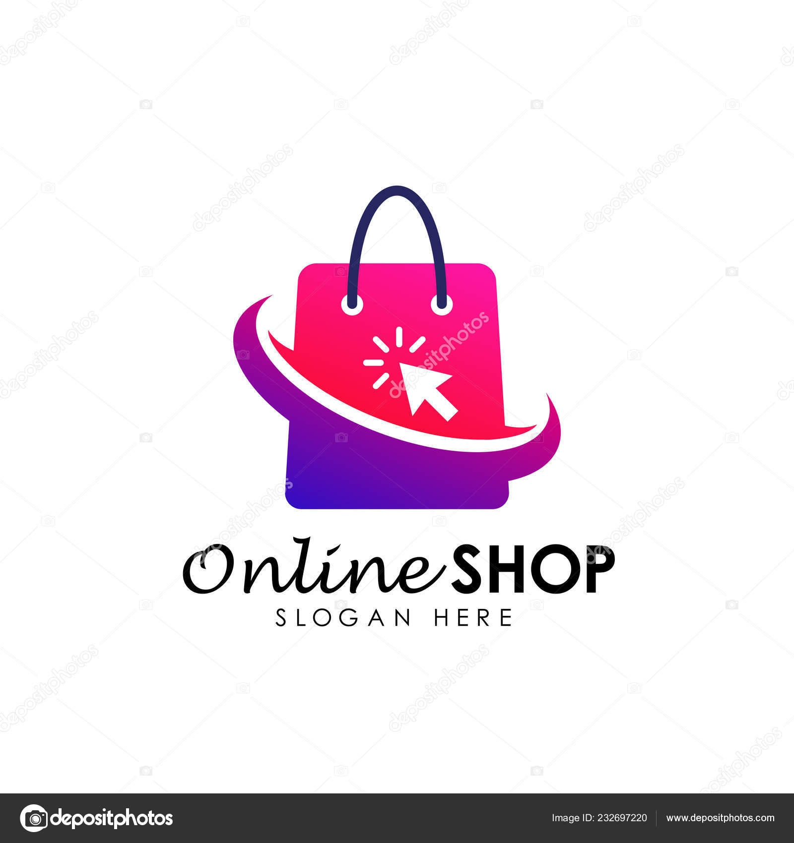 Online Shop Logo Design Vector Icon Shopping Logo Design Stock ...