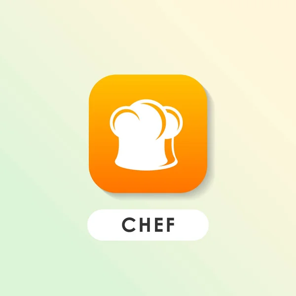 Icône Vectorielle Chapeau Cuisinier Modèle Conception Logo Chef — Image vectorielle