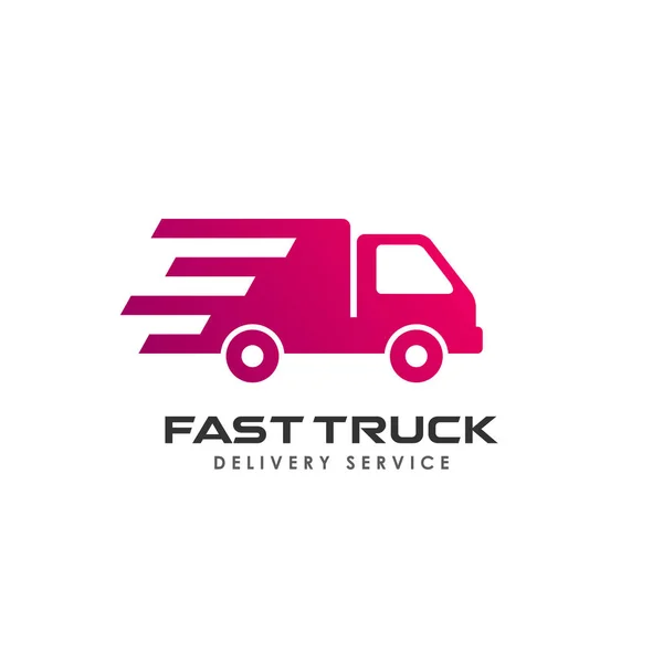 貨物の配達サービス ロゴのデザインです 高速トラック ベクトル アイコンをデザイン要素 — ストックベクタ