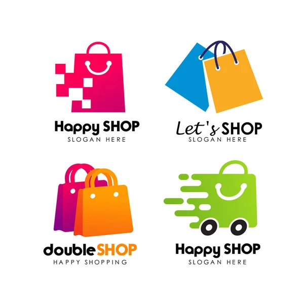 Shopping Loja Logotipo Vetor Design — Vetor de Stock