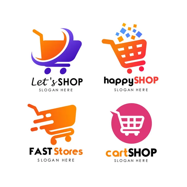 Vetor Design Logotipo Compras — Vetor de Stock