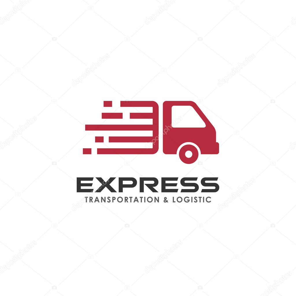 delivery services logo design. courier logo design template icon vector