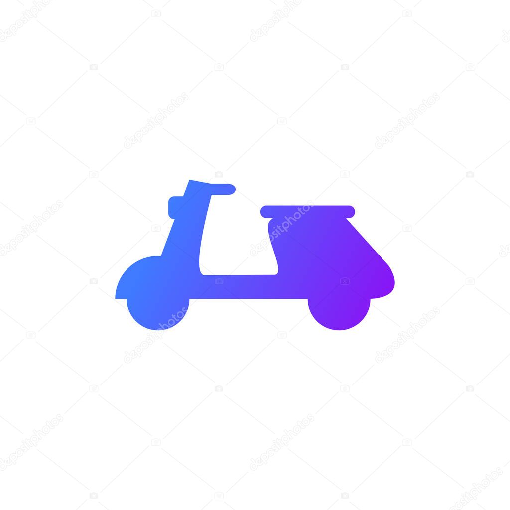 Scooter delivery icon vector