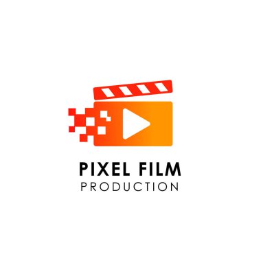 film oyun logo tasarım şablonu. film stüdyo simgesi simge tasarım