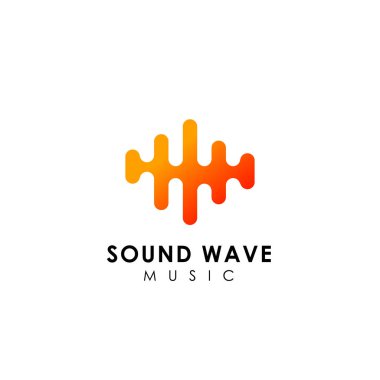ses dalgası logo tasarımı. müzik logo simge tasarım