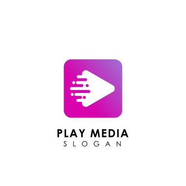 hızlı oyun medya logo tasarım şablonu. simgesi simgesi tasarım oyna