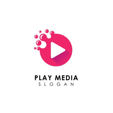 nokta medya logo tasarım şablonu oynamak. simgesi simgesi tasarım oyna