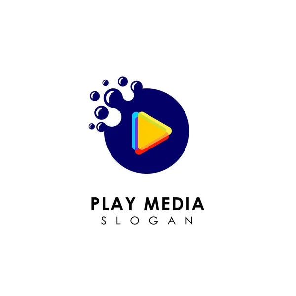 Stippen Spelen Mediasjabloon Logo Ontwerp Pictogram Symbool Ontwerp Spelen — Stockvector