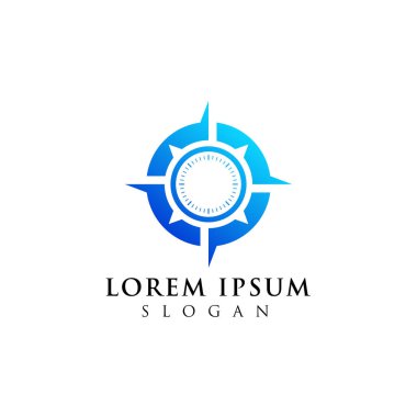 logo tasarım pusula. Gezinti simgesi simgesi