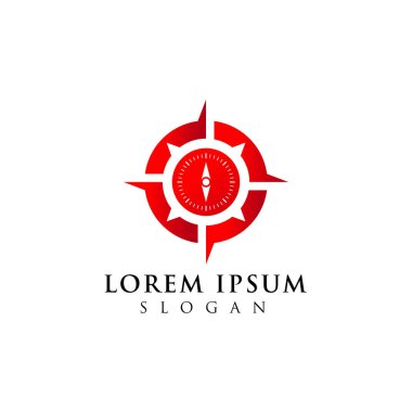 logo tasarım pusula. Gezinti simgesi simgesi