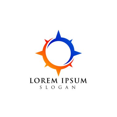 logo tasarım pusula. Gezinti simgesi simgesi