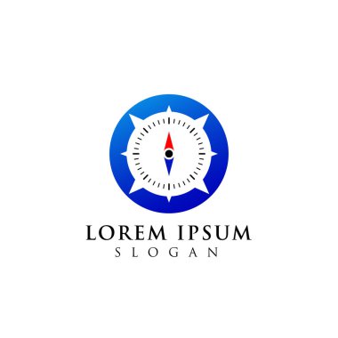 Logo simge tasarım pusula. Gezinti simgesi simgesi