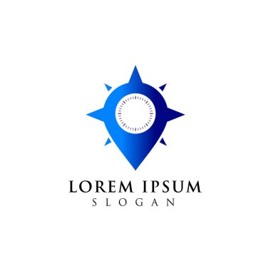 logo tasarım pusula. konumu simgesi simgesi