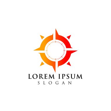 logo tasarım pusula. Gezinti simgesi simgesi