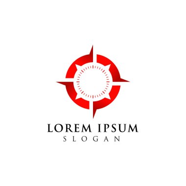 logo tasarım pusula. Gezinti simgesi simgesi
