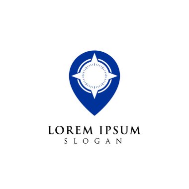logo tasarım pusula. konumu simgesi simgesi