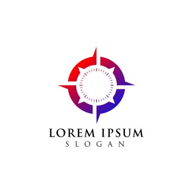logo tasarım pusula. Gezinti simgesi simgesi