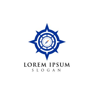 logo tasarım pusula. Gezinti simgesi simgesi