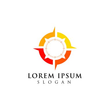 logo tasarım pusula. Gezinti simgesi simgesi
