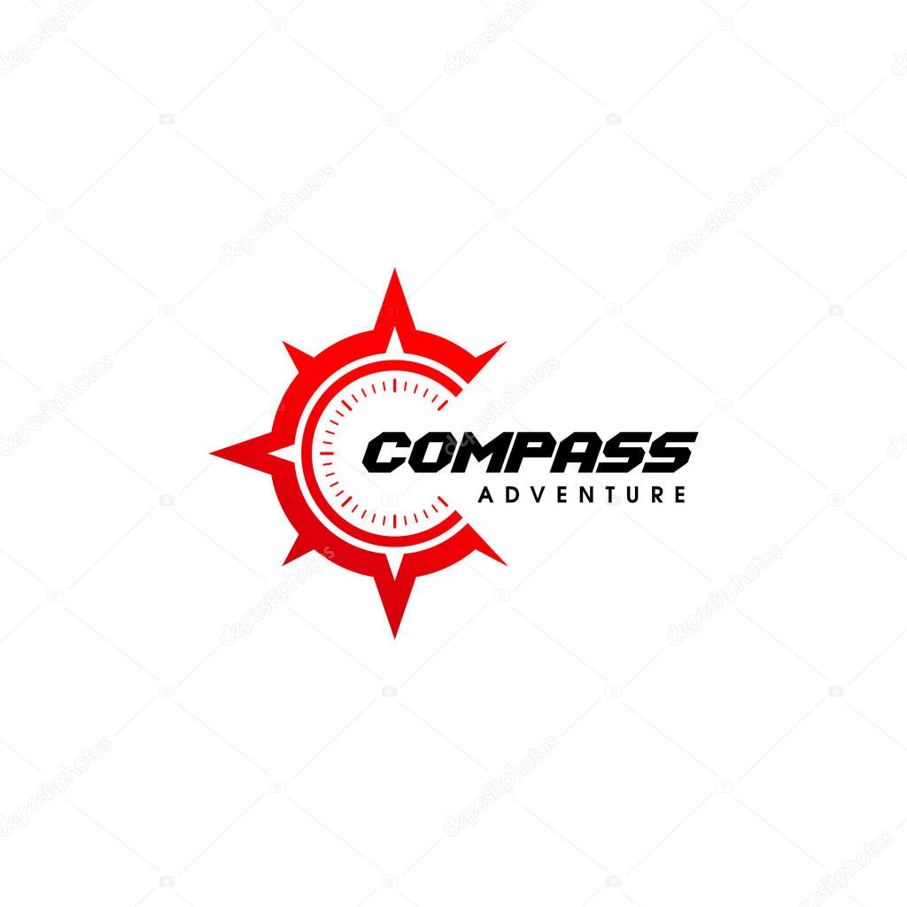Compass logo design. c letter logo icon symbol