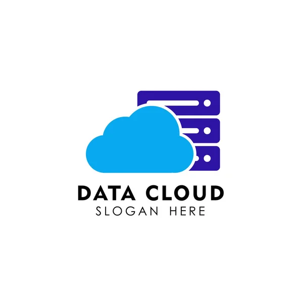data cloud logo design template. server cloud logo design