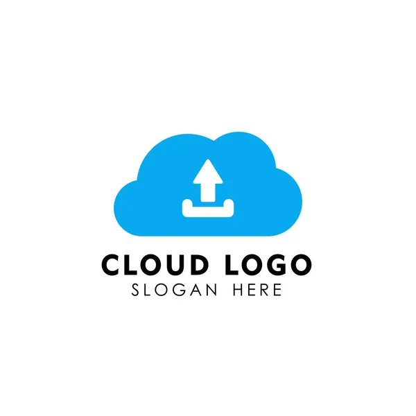 Upload Cloud Tech Icon Design Cloud Vector Element — Stock Vector