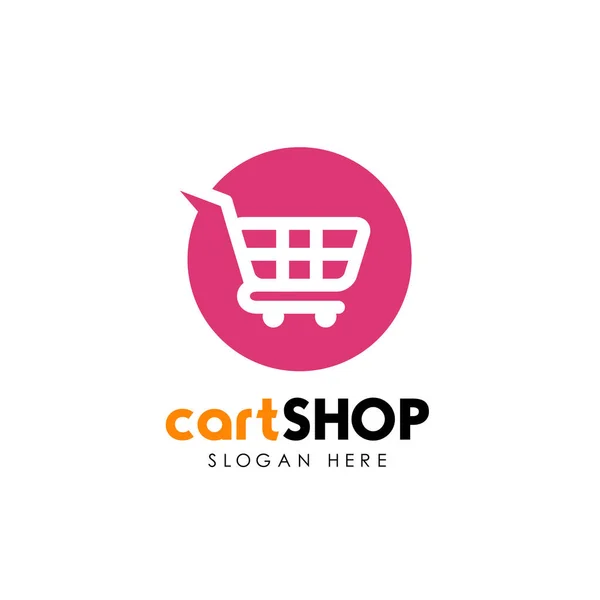 Diseño Del Logotipo Del Carrito Compras Diseño Icono Carro — Archivo Imágenes Vectoriales