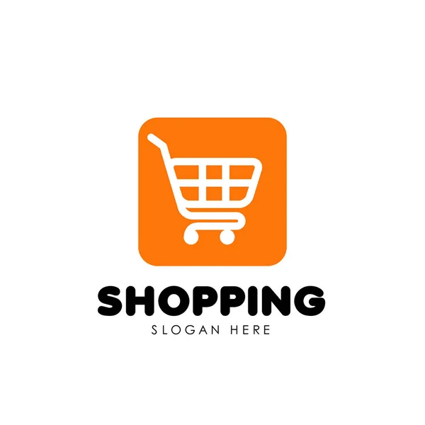 Diseño Del Icono Del Logotipo Del Carrito Compras Diseño Del — Vector de stock