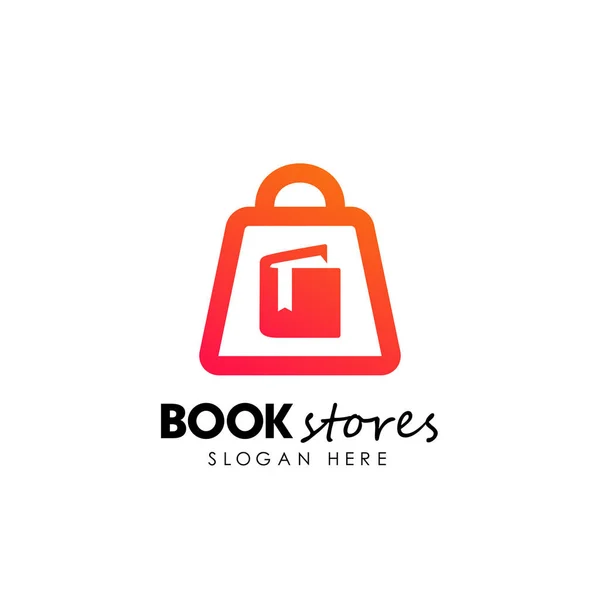 Design Logotipo Lojas Livros Design Ícone Loja Livros — Vetor de Stock