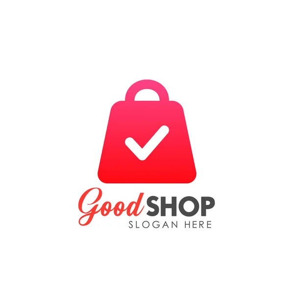 Grande Loja Logotipo Design Saco Compras Ícone Design — Vetor de Stock