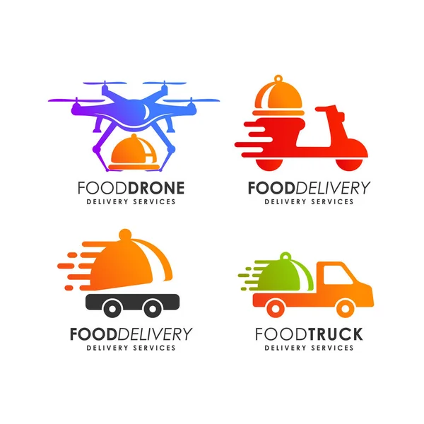 Lebensmittel Lieferung Logo Design Vorlage — Stockvektor